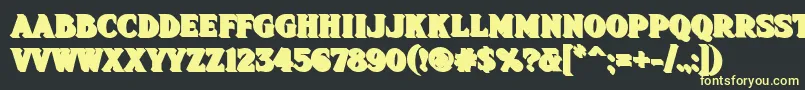 Fhadevshnc Font – Yellow Fonts on Black Background