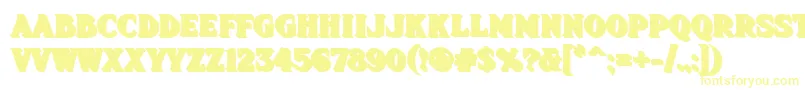Fhadevshnc Font – Yellow Fonts on White Background