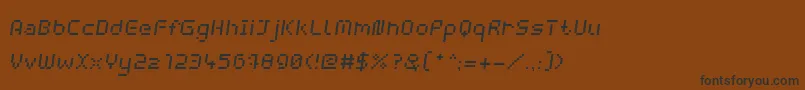 WebpixelBitmapItalic Font – Black Fonts on Brown Background