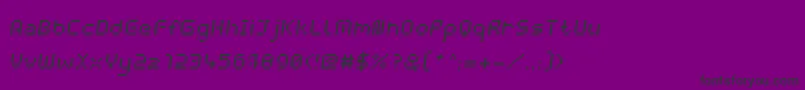 WebpixelBitmapItalic Font – Black Fonts on Purple Background