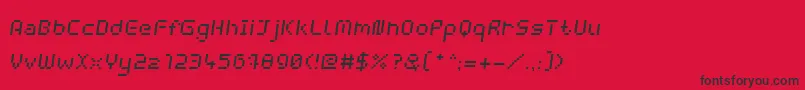 fuente WebpixelBitmapItalic – Fuentes Negras Sobre Fondo Rojo