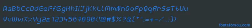 WebpixelBitmapItalic Font – Blue Fonts on Black Background