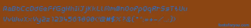 WebpixelBitmapItalic Font – Blue Fonts on Brown Background