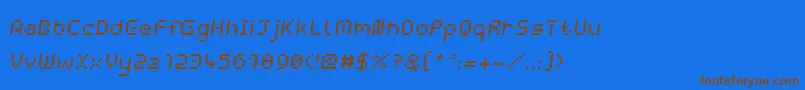 WebpixelBitmapItalic Font – Brown Fonts on Blue Background