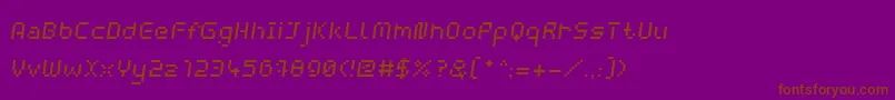 WebpixelBitmapItalic Font – Brown Fonts on Purple Background