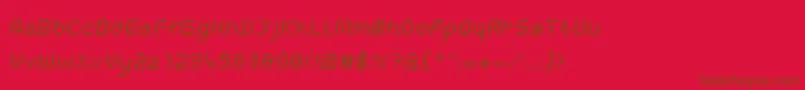 WebpixelBitmapItalic Font – Brown Fonts on Red Background