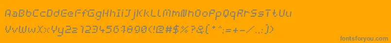 WebpixelBitmapItalic Font – Gray Fonts on Orange Background