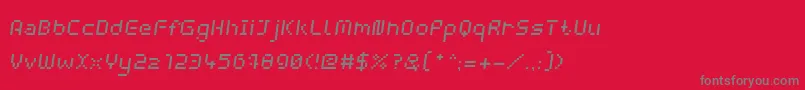WebpixelBitmapItalic Font – Gray Fonts on Red Background