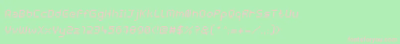 WebpixelBitmapItalic Font – Pink Fonts on Green Background