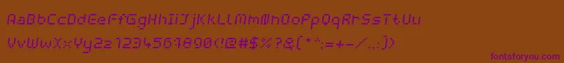 WebpixelBitmapItalic Font – Purple Fonts on Brown Background