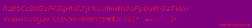 WebpixelBitmapItalic Font – Red Fonts on Purple Background