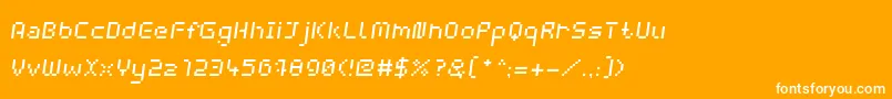 WebpixelBitmapItalic Font – White Fonts on Orange Background