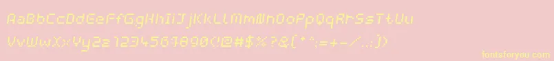 WebpixelBitmapItalic Font – Yellow Fonts on Pink Background