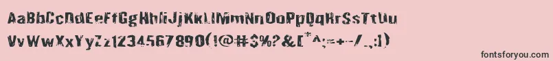 Quarrystoneexpand Font – Black Fonts on Pink Background