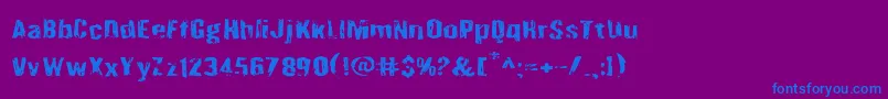 Quarrystoneexpand Font – Blue Fonts on Purple Background