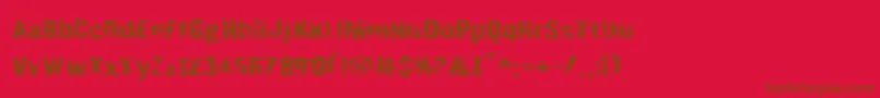 Quarrystoneexpand Font – Brown Fonts on Red Background