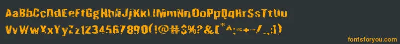 Quarrystoneexpand Font – Orange Fonts on Black Background