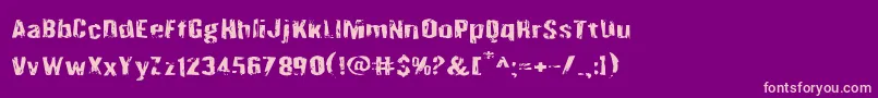 Quarrystoneexpand Font – Pink Fonts on Purple Background