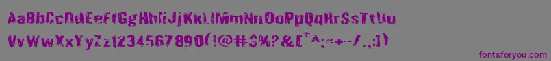 Quarrystoneexpand Font – Purple Fonts on Gray Background