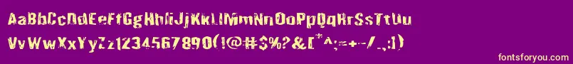 Quarrystoneexpand Font – Yellow Fonts on Purple Background