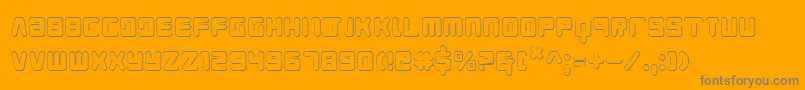 Youngtechs3D Font – Gray Fonts on Orange Background