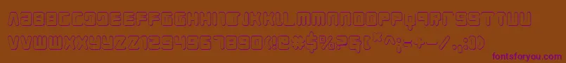 Youngtechs3D Font – Purple Fonts on Brown Background