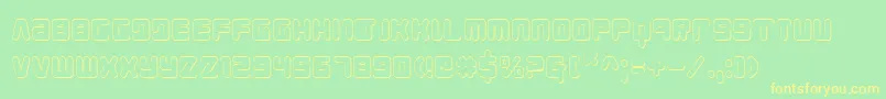 Youngtechs3D Font – Yellow Fonts on Green Background