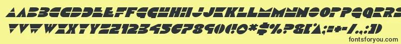 Discoducksuperital Font – Black Fonts on Yellow Background