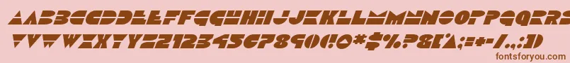 Discoducksuperital Font – Brown Fonts on Pink Background