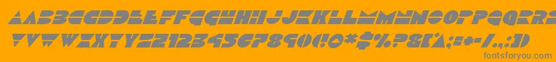 Discoducksuperital Font – Gray Fonts on Orange Background