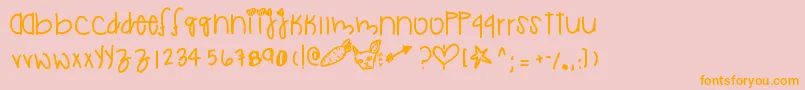 Desiwonderland Font – Orange Fonts on Pink Background
