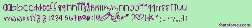 Desiwonderland Font – Purple Fonts on Green Background