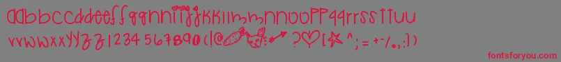 Desiwonderland Font – Red Fonts on Gray Background