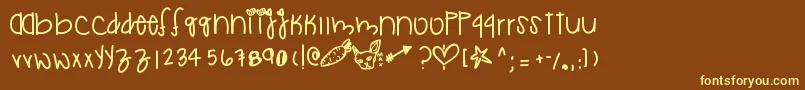 Desiwonderland Font – Yellow Fonts on Brown Background