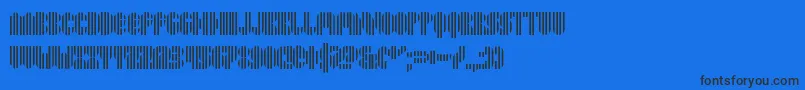 フォントPyrsing – 黒い文字の青い背景