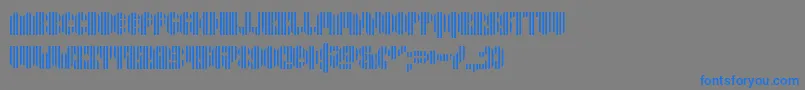 フォントPyrsing – 灰色の背景に青い文字
