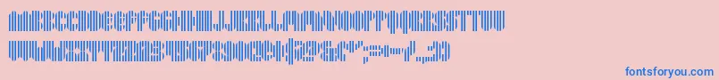 Pyrsing Font – Blue Fonts on Pink Background