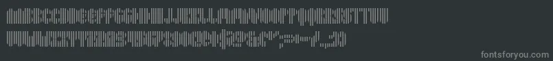 Pyrsing-Schriftart – Graue Schriften auf schwarzem Hintergrund
