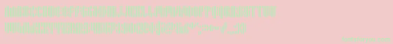 Pyrsing-Schriftart – Grüne Schriften auf rosa Hintergrund