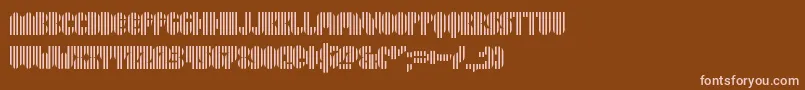 フォントPyrsing – 茶色の背景にピンクのフォント