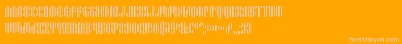 Pyrsing-Schriftart – Rosa Schriften auf orangefarbenem Hintergrund