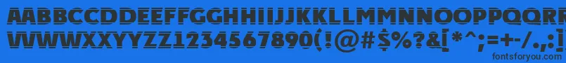 APlakattitulhlstrExtrabold Font – Black Fonts on Blue Background