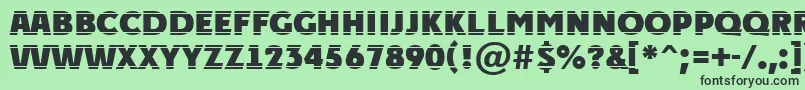 APlakattitulhlstrExtrabold Font – Black Fonts on Green Background