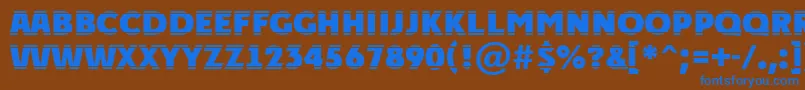 APlakattitulhlstrExtrabold Font – Blue Fonts on Brown Background