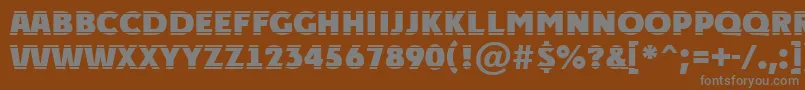 APlakattitulhlstrExtrabold Font – Gray Fonts on Brown Background
