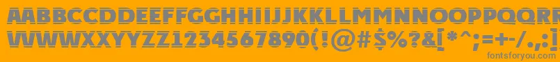 フォントAPlakattitulhlstrExtrabold – オレンジの背景に灰色の文字