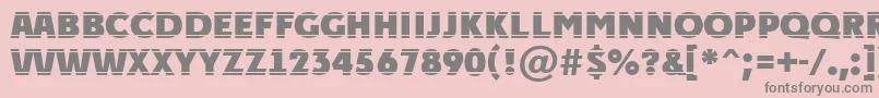 APlakattitulhlstrExtrabold Font – Gray Fonts on Pink Background