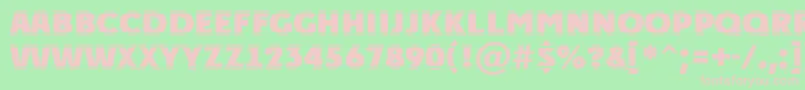 APlakattitulhlstrExtrabold Font – Pink Fonts on Green Background