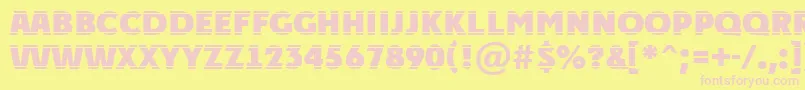 APlakattitulhlstrExtrabold Font – Pink Fonts on Yellow Background