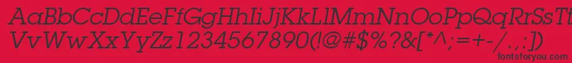 ItcLubalinGraphLtBookOblique Font – Black Fonts on Red Background